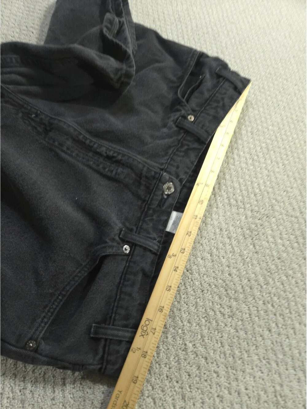 Levis 550 Shorts Mens 42 Black Denim Vintage Orange Tab Relaxed Fit 1997